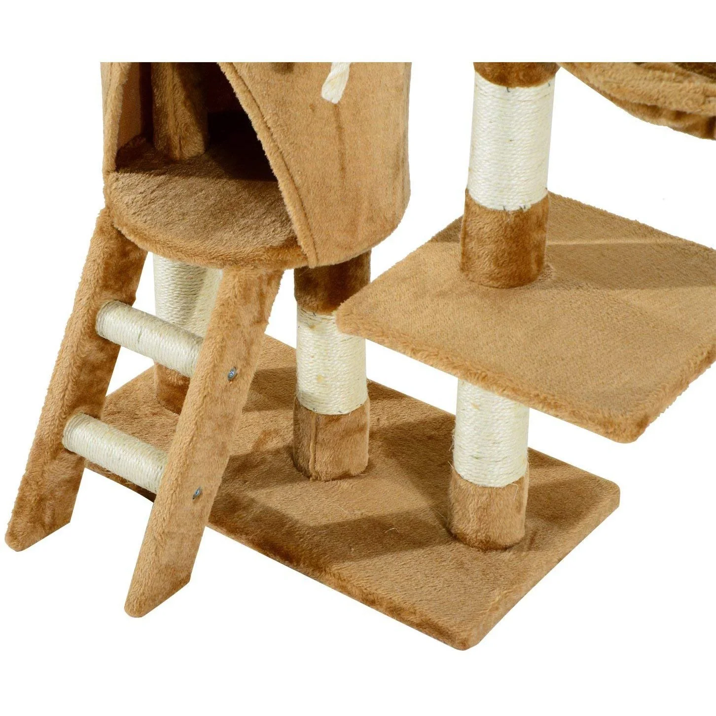 Kratzbaum Katzenbaum Kletterbaum Katzenbett Spielbaum Braun - 6