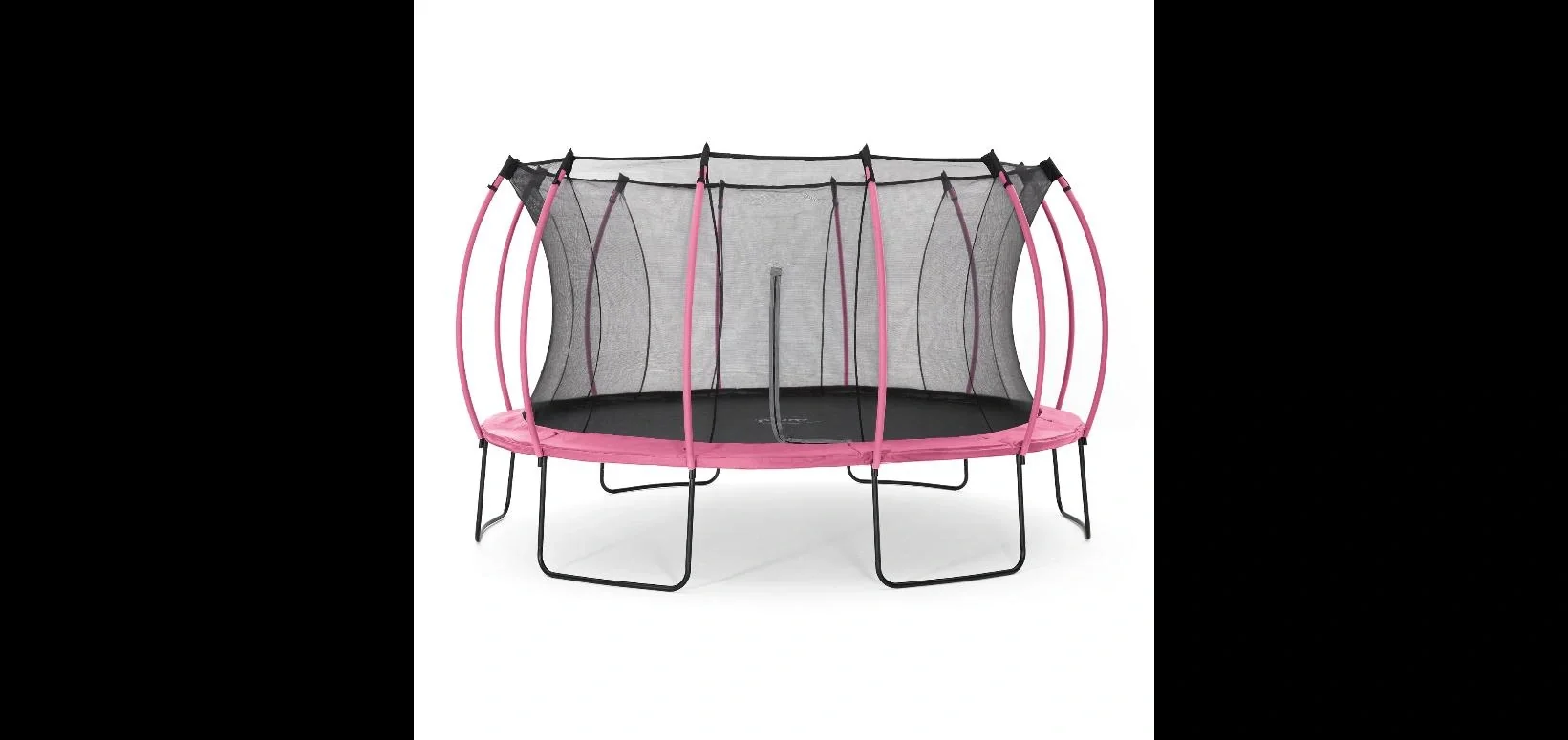 Springsafe Trampolin Colours 426 cm mit Sicherheitsnetz, Outdoor-Trampolin, Durchmesser 426 cm, rund, pink - 3
