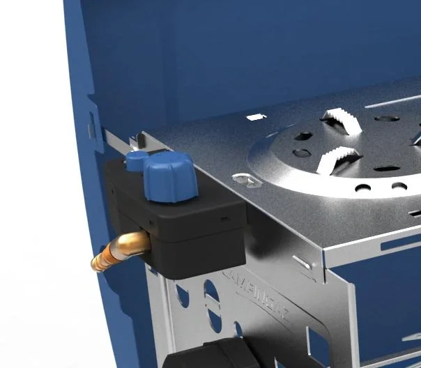 Koffergasgrill 400 SGR ( 50 mbar) 3-flammig, mit Grillspieß, Batteriemotor sowie Piezozündung, inkl. Schlauch - 3