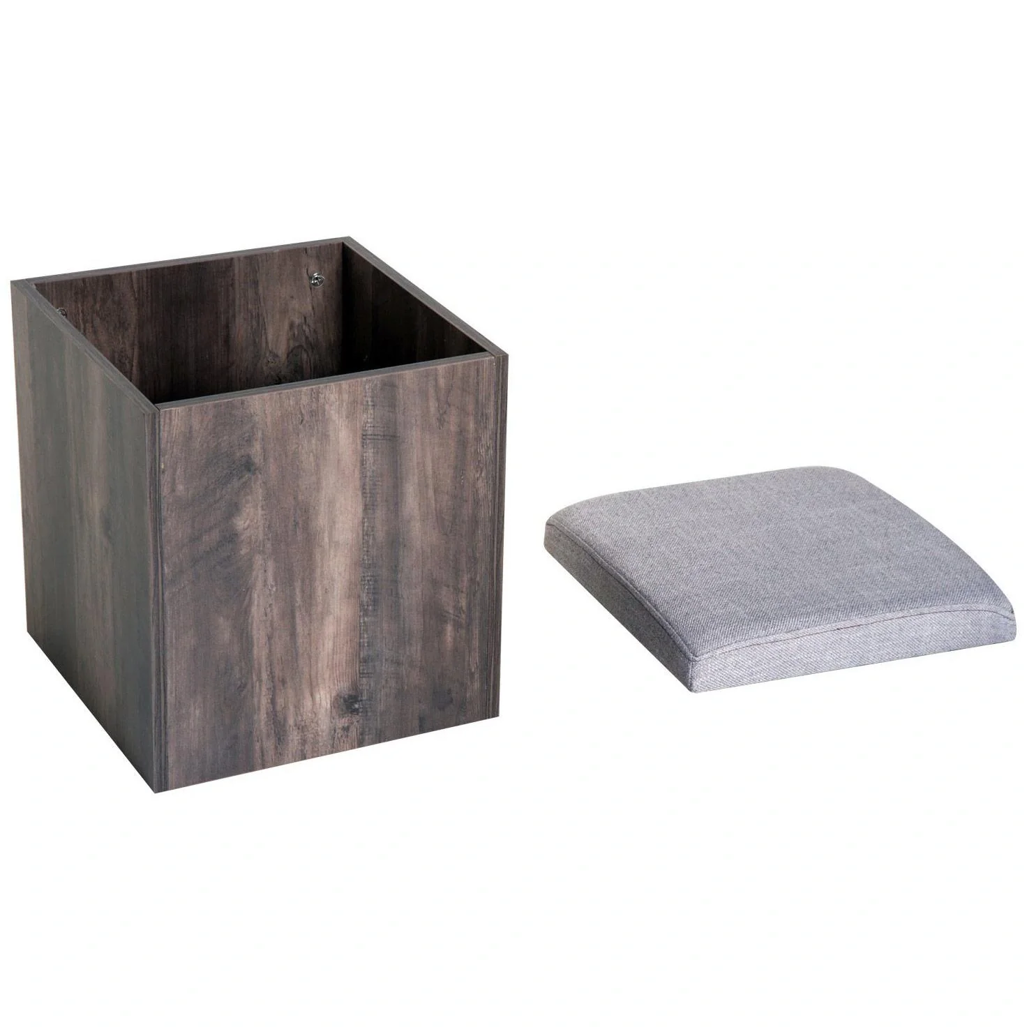 Essgruppe Esstisch Set mit 4 Hockern Grau 80x80cm - 7