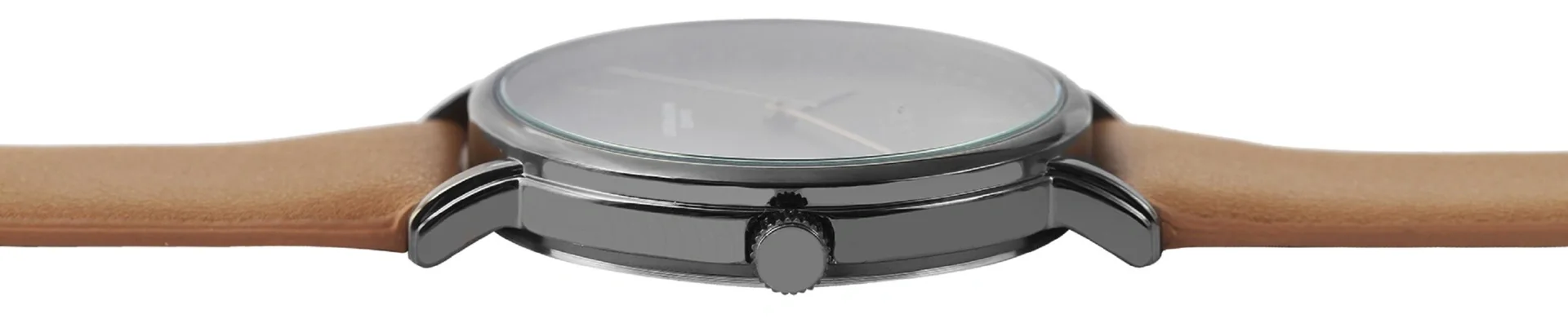 Herrenarmband mit braunem Armband in edler Lederoptik - 3