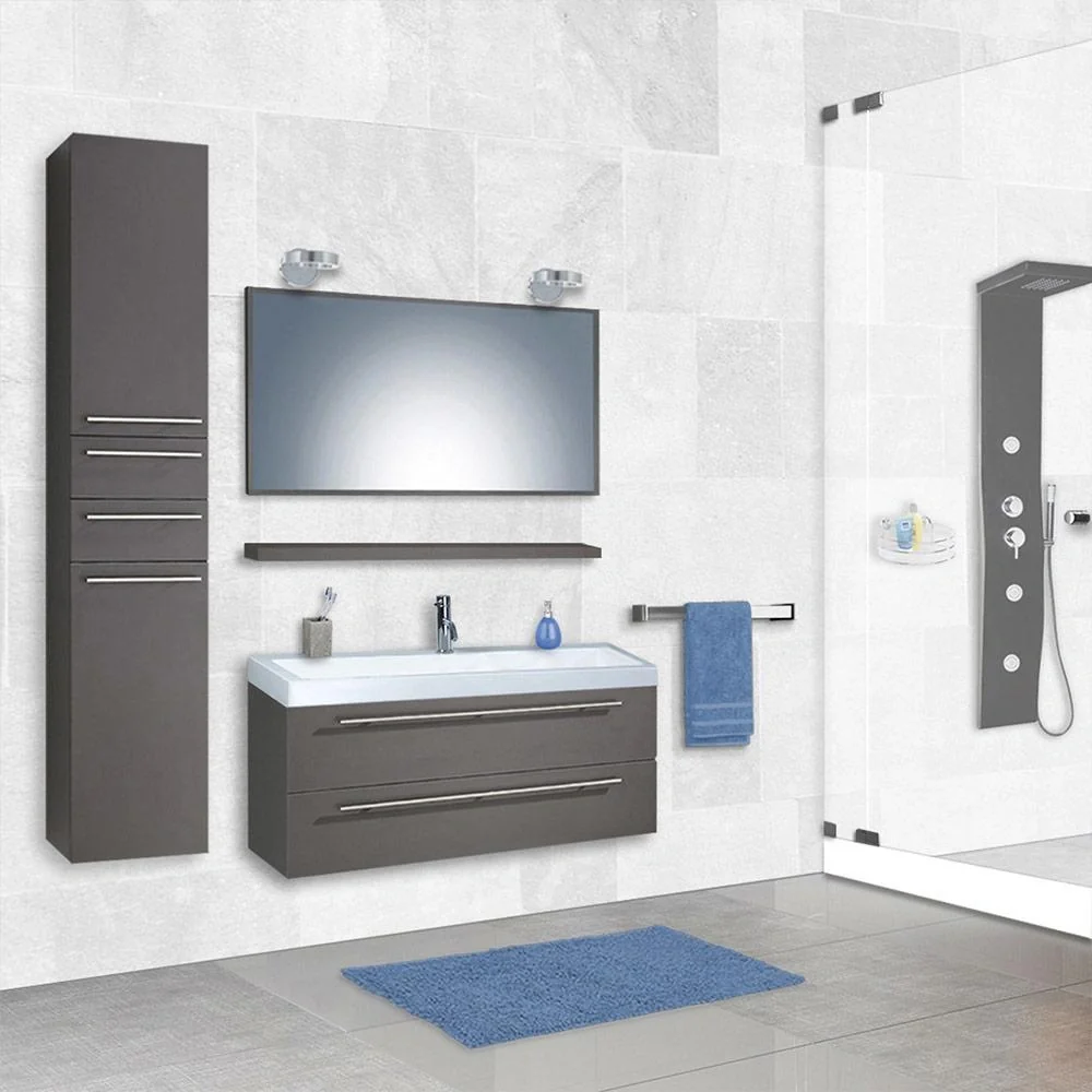 Badezimmermöbel Force 100 cm - Anthrazit - 5