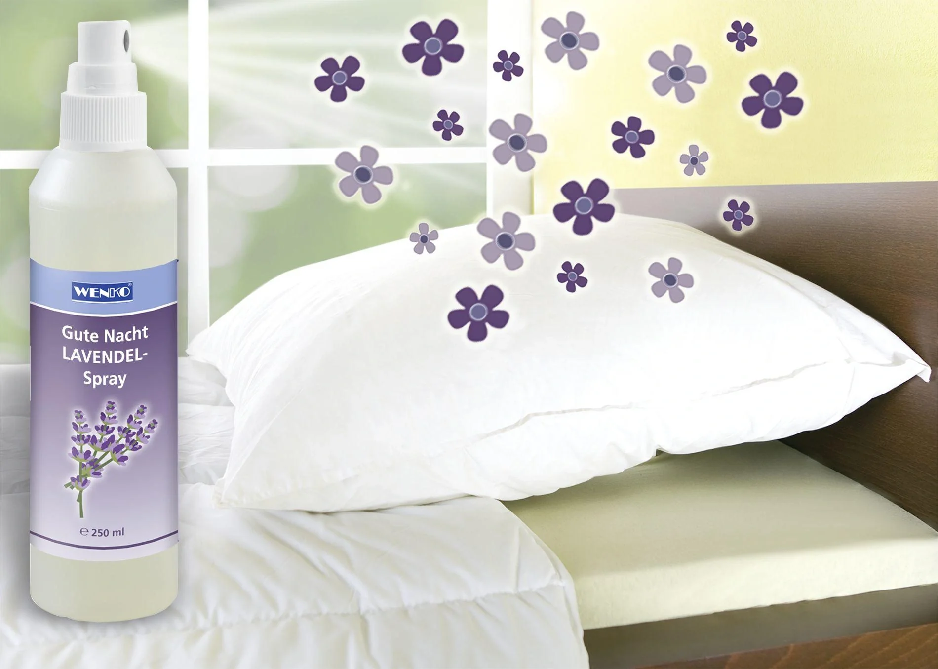 Duft-Set, Spray und Duftsäckchen „Gute Nacht“, Lavendel - 5