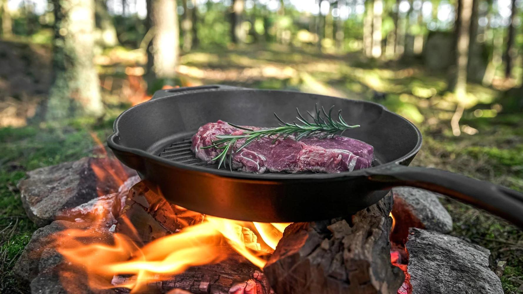 Grill-Feuerpfanne gp30 mit Stiel - 8