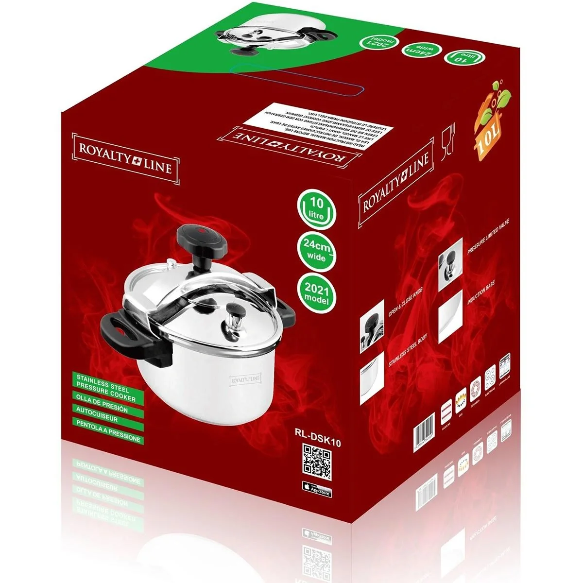 Schnellkochtopf - 6L - Edelstahl - 2