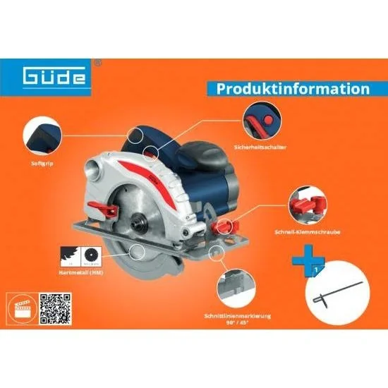 Kreissäge KS 55 1300W inkl. 18 Zähne Sägeblatt - 5