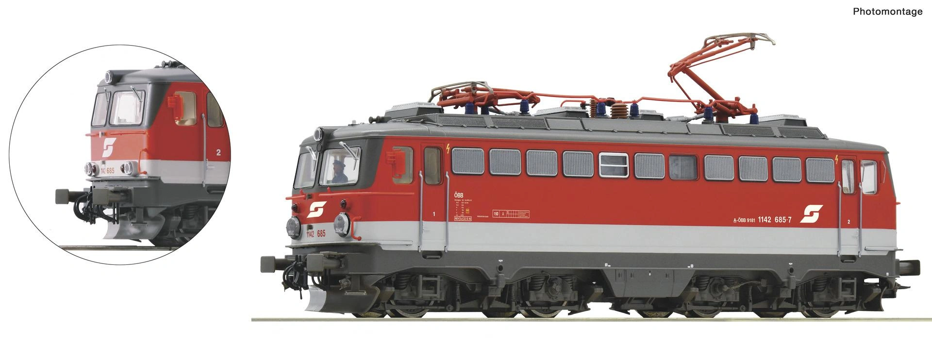 Elektrolokomotive 1142 685 der Österreichischen Bundesbahnen, H0, DC - 1