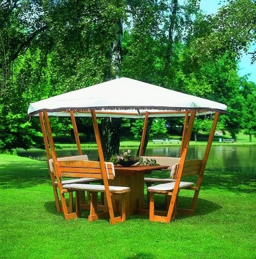 Pavillon "Rosenheim" mit grünem Dach - 2