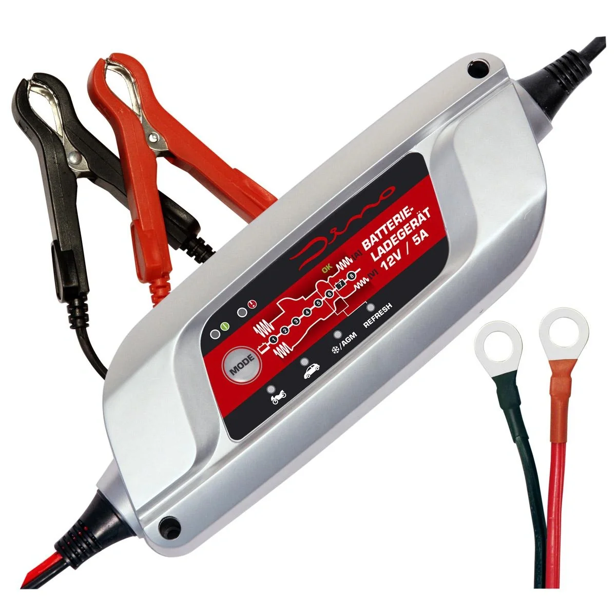 Batterieladegerät 12 Volt - 5A, 8-stufig - 3