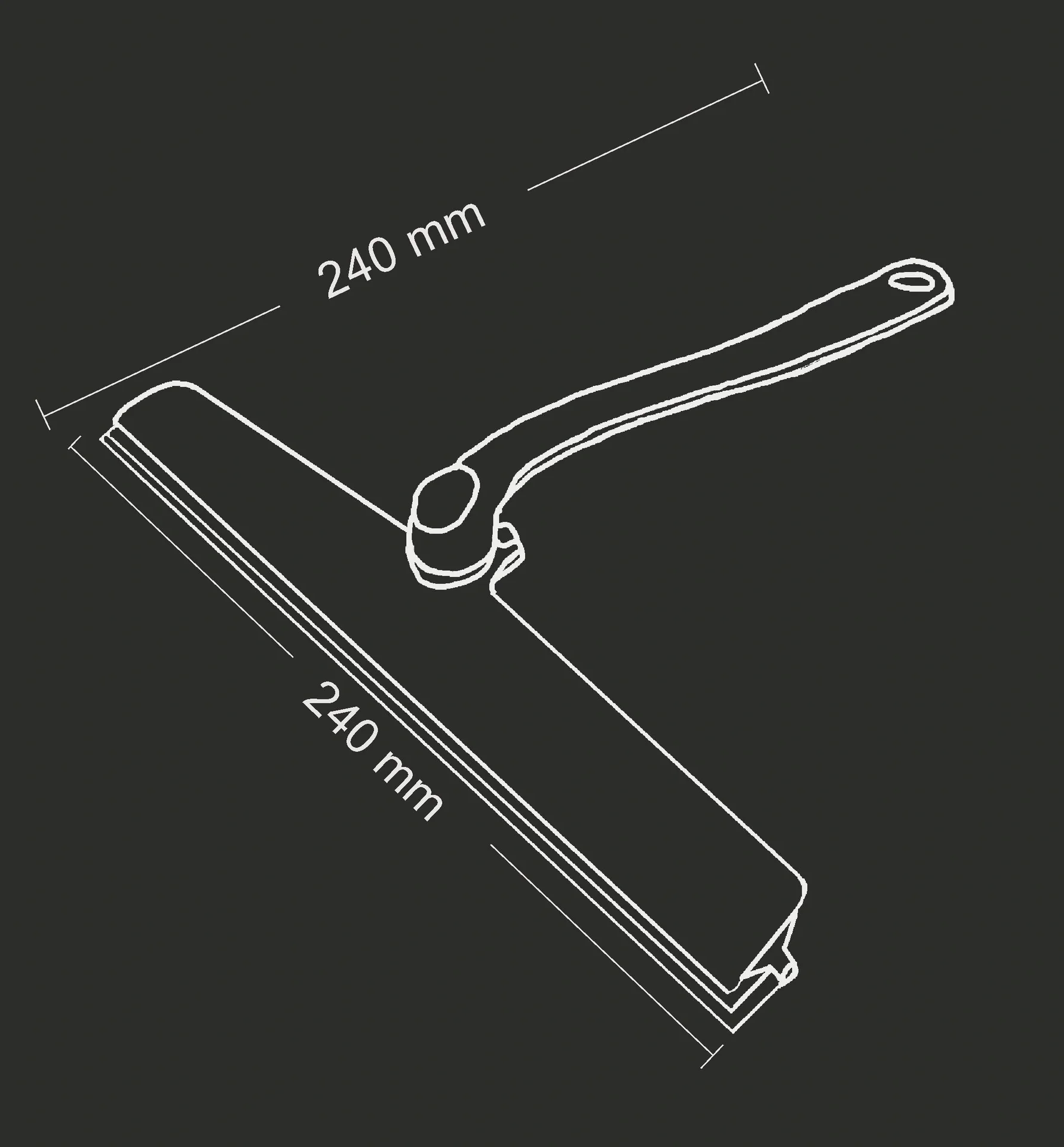 Drehbarer Duschabzieher „Exklusiv“, Weiß - 4