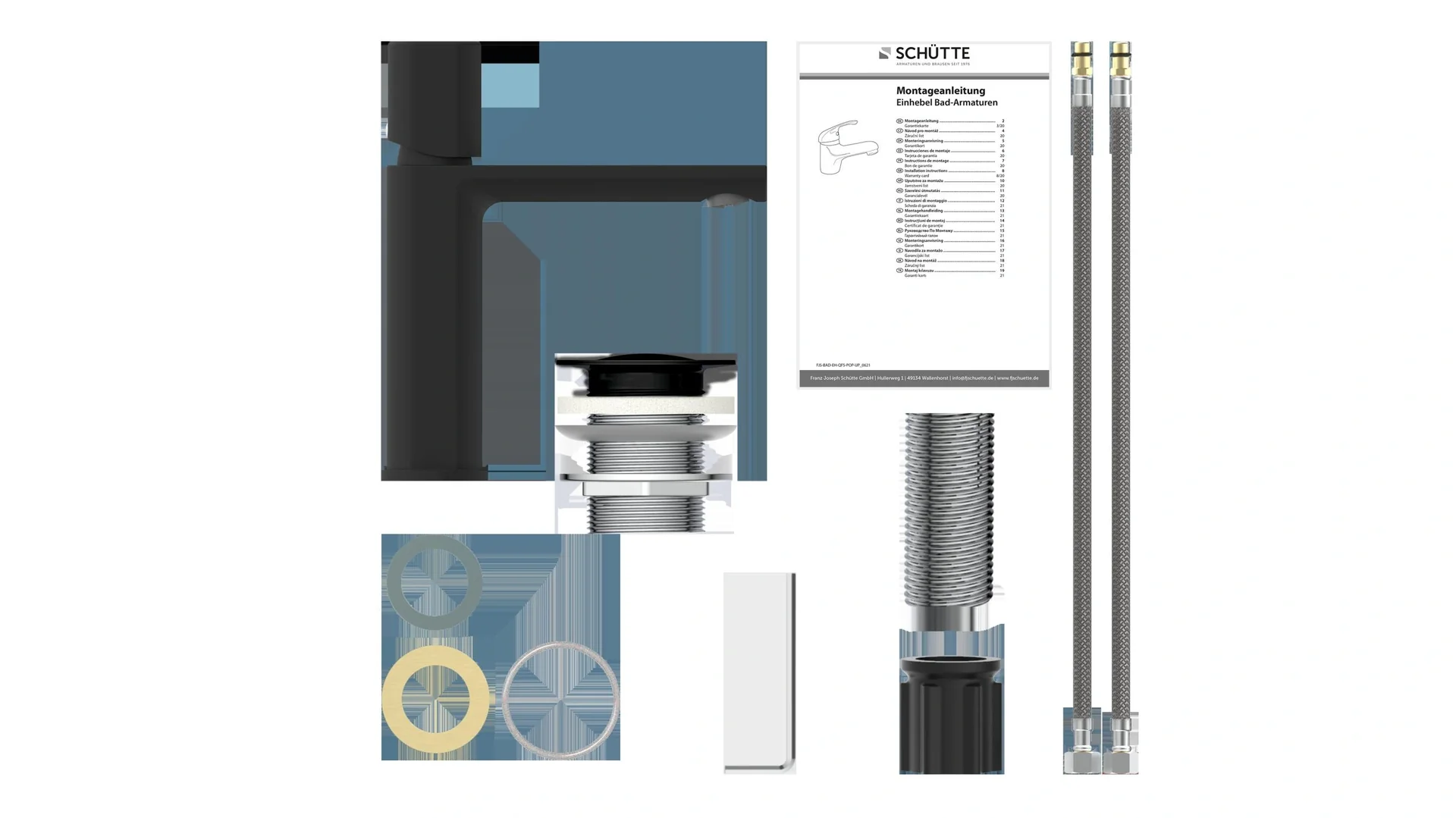 Waschtischarmatur "NEW YORK", Schwarz matt - 11