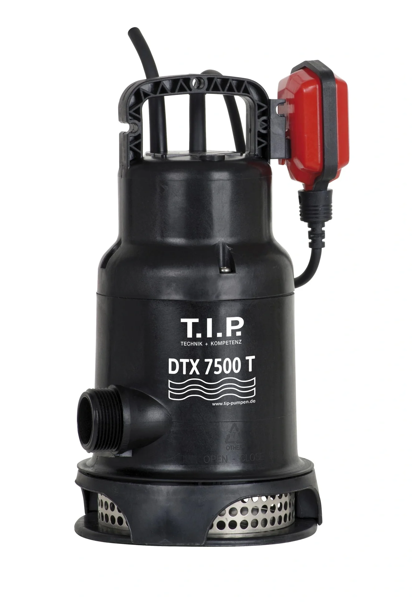 Schmutzwasser Tauchpumpe dauerlauffest, DTX 7500 T inkl. Trägersystem , bis 7.500 l/h Fördermenge - 7