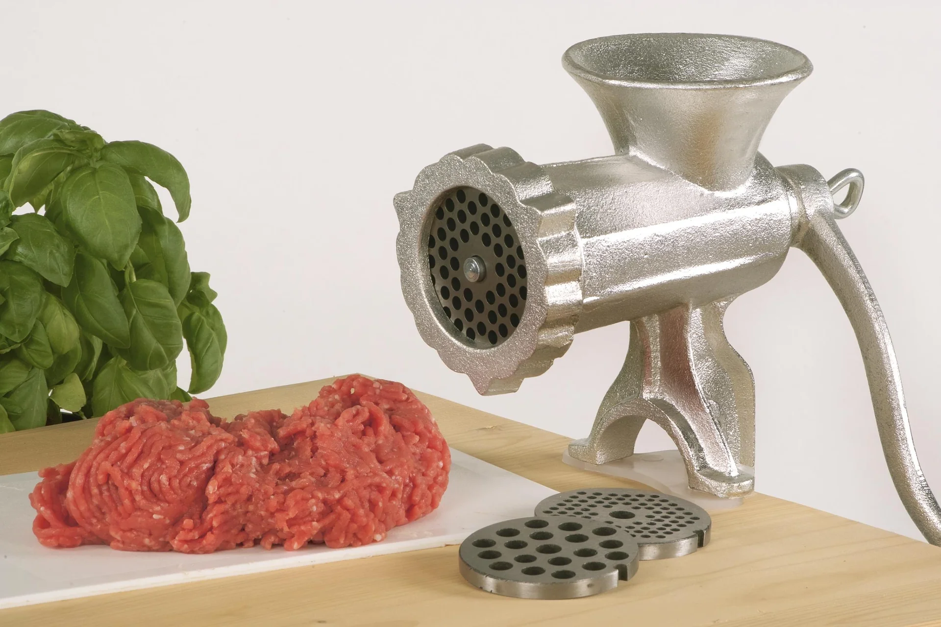 Fleischwolf, 4-teilig, Größe 8 und mit Spritzgebäckvorsatz - 3