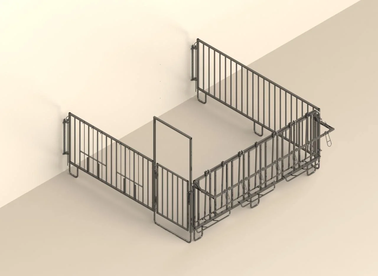 Modulare Zaunaufstallung, Einzelset für 5er Kälbergruppe - 2