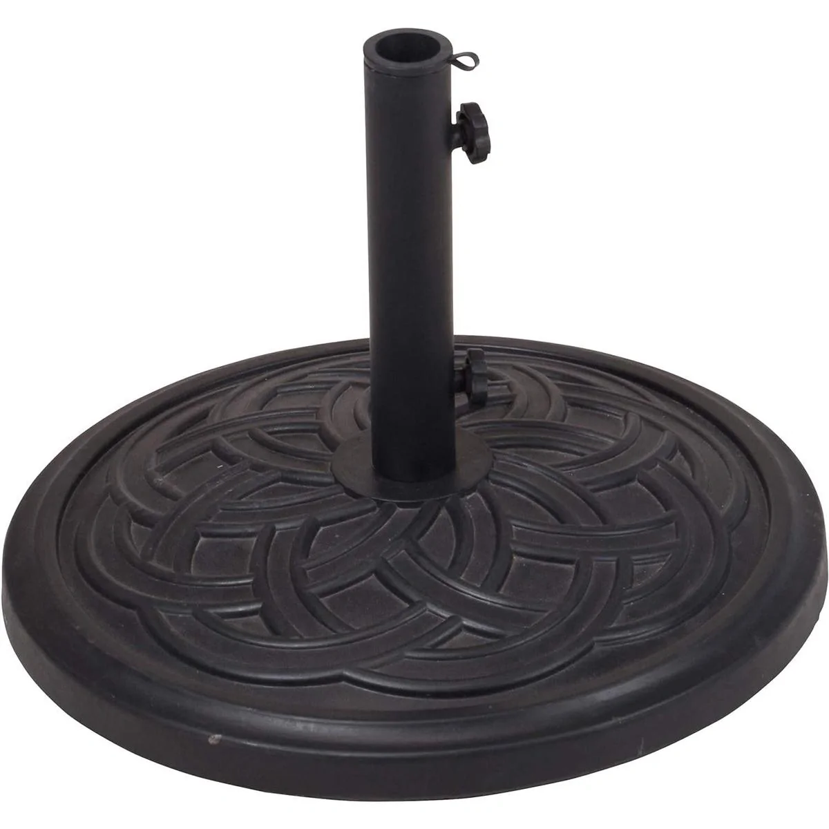 Pro Garden Sonnenschirmfuß - Polystone - für Sonnenschirmstangen mit einem Durchmesser von 30/35/38mm - Schwarz - 1