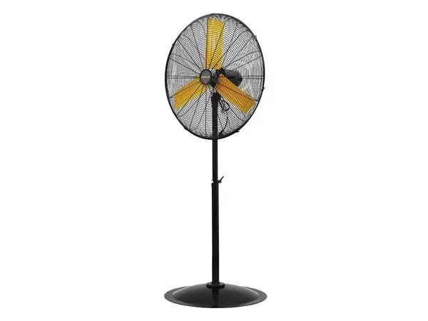 Freistehender Ventilator Stahl Ø 76 cm Schwarz/Gelb - 4