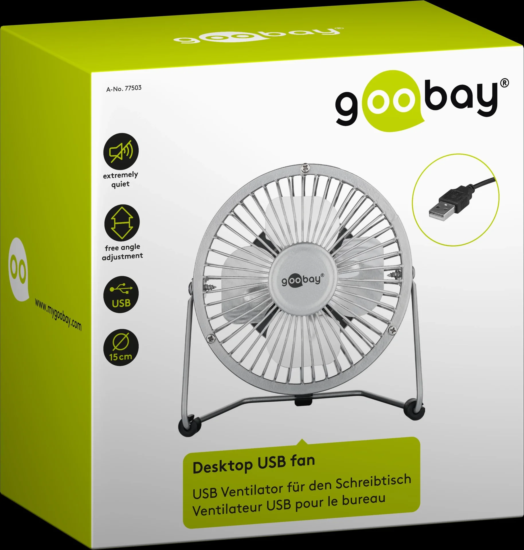 4 Zoll USB Ventilator für den Schreibtisch - 7