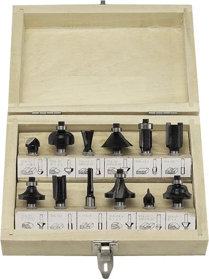 HM Fräsersatz 12-teilig (Oberfräsen), 6 mm Schaft - 2