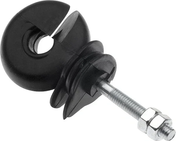 Ringisolatoren, metrisch, M6 x 30 mm für Metallpfähle, 25 Stück - 1