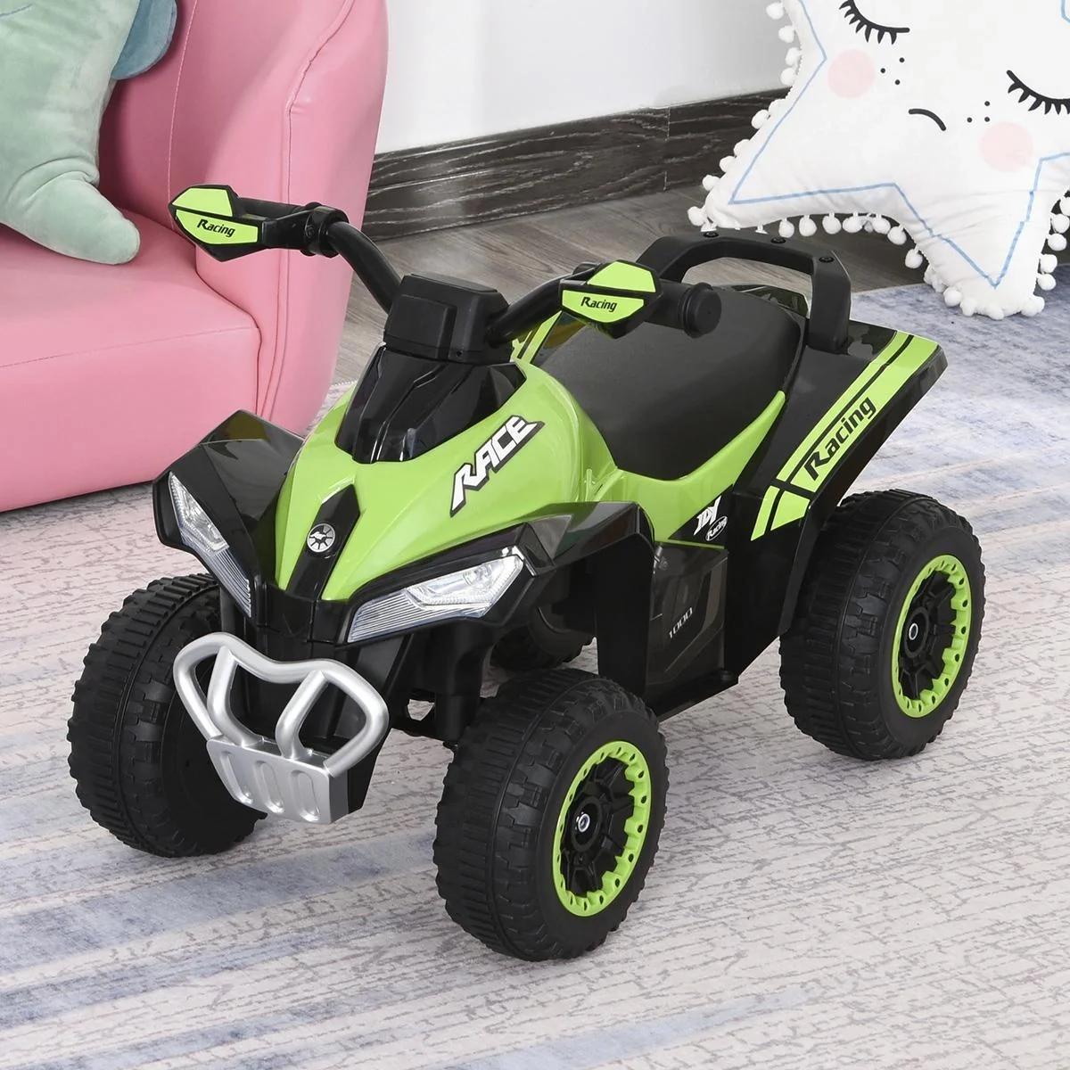 Kinder Rutschauto Tretauto mit Füßen rutschen Kinderauto Kinderfahrzeug für 18-36 Monate Licht Musik Kunststoff Stahl Gr - 4