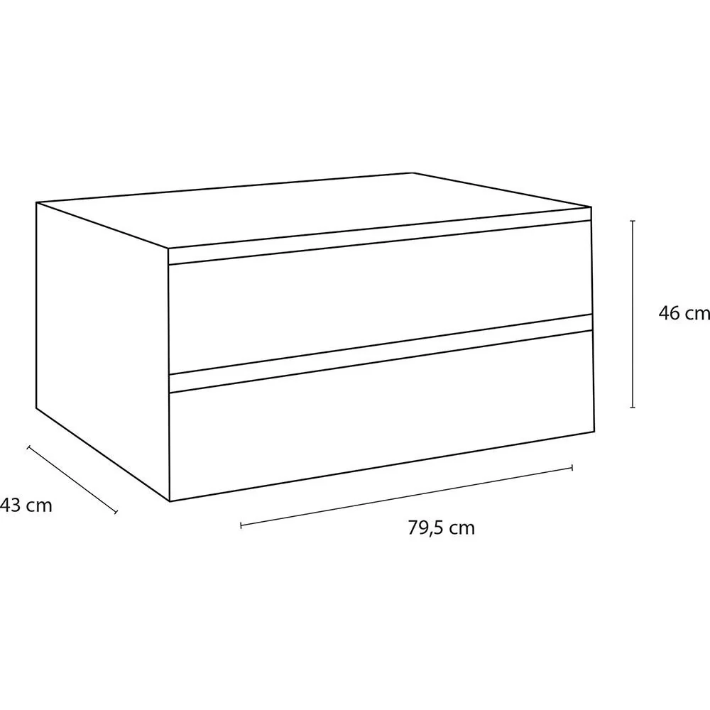 Concept Kabinettschublade 80cm gris fsc - 3