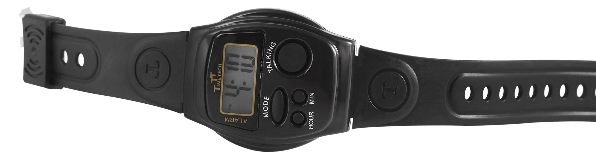 Sprechende Digitaluhr mit Alarm und Silikonarmband - 5