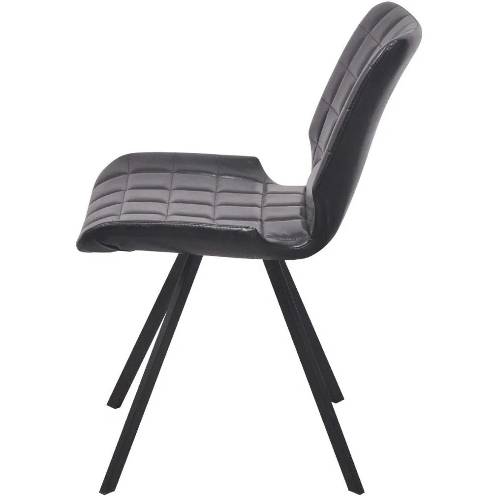 Esszimmerstühle 2-Sitzer Kunstleder schwarz - 1