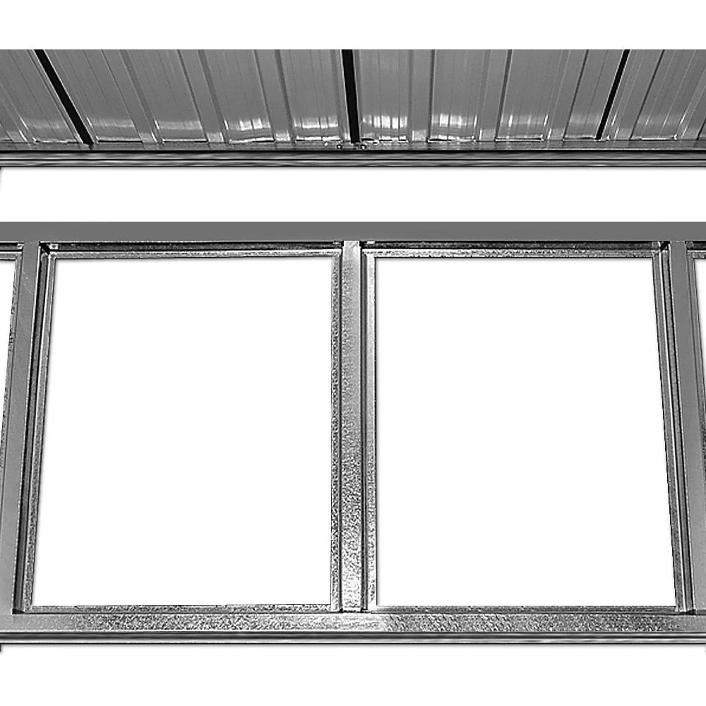 Gartenhaus anthrazit Metall 210x132x186cm - 9