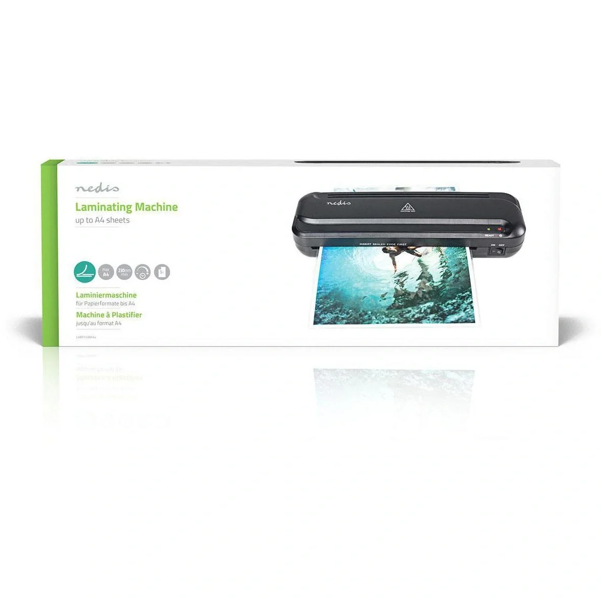 Nedis Thermolaminiergerät - 230 mm/min - Abschaltautomatik - Netzstrom - Schwarz - 6