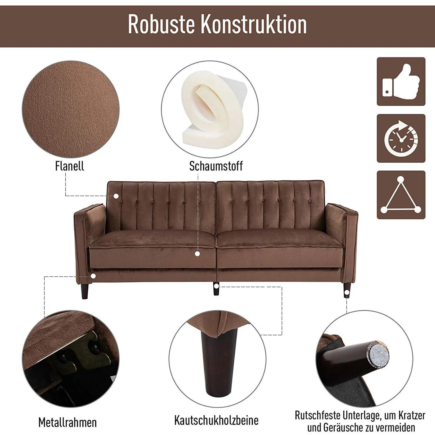 Polstersofa mit Schlaffunktion - 1