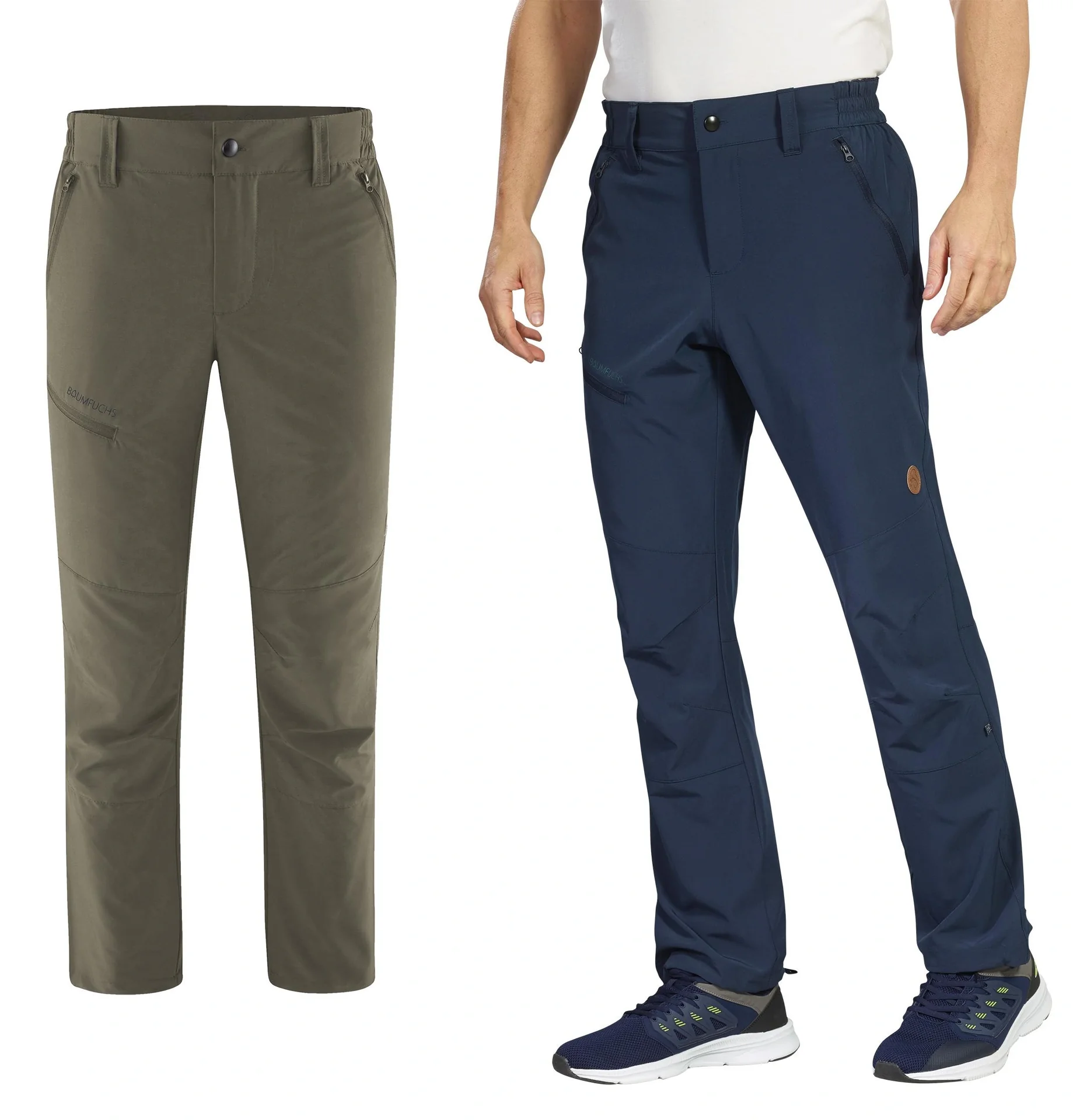 Outdoorhose Stretch, Farbe khaki, Gr.56 - 2