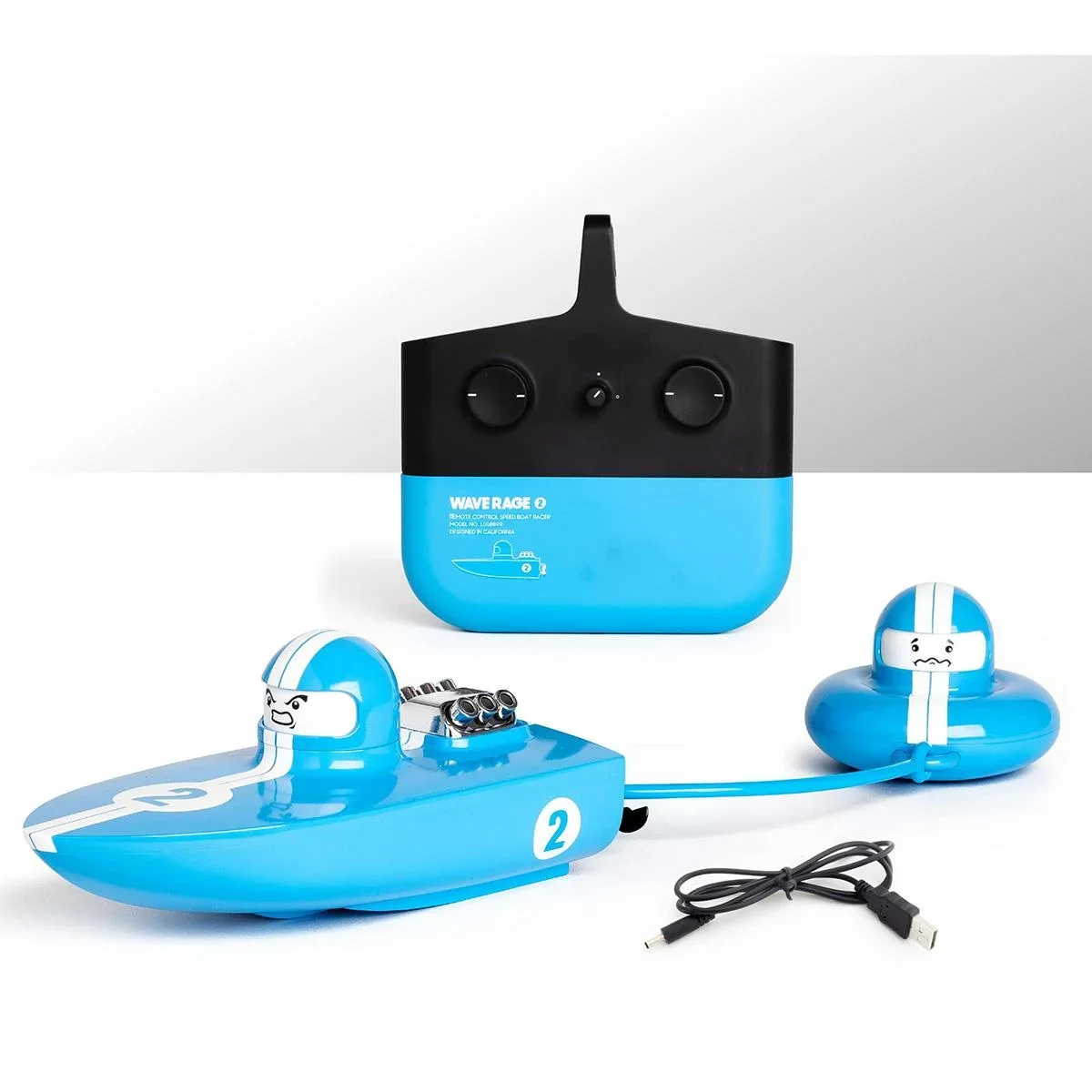 Sharper Image Wave Rage RC lenkbares Trollingboot - blau - 9