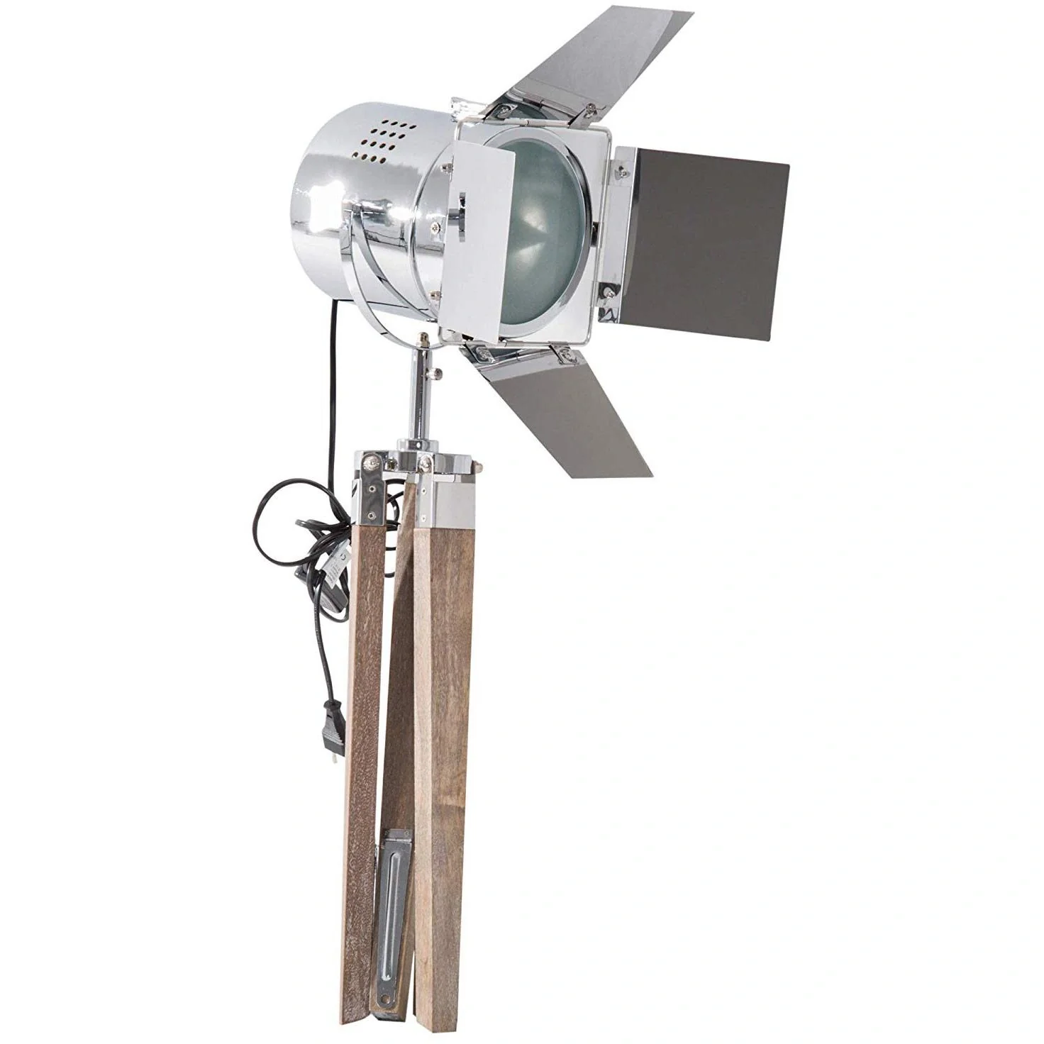 Tischlampe Silber Tischleuchte Dreibein Retroleuchte E14 - 7