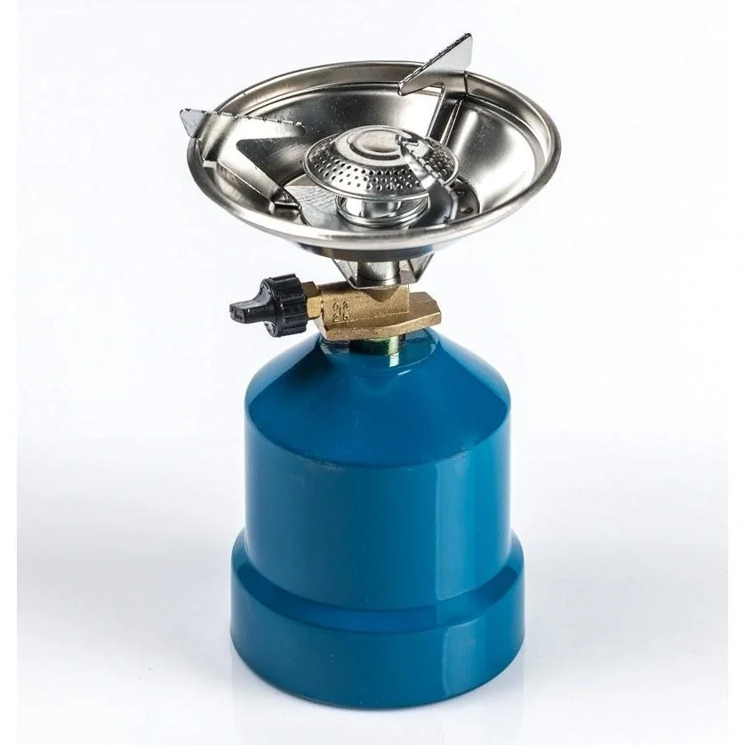 Gaskocher mit Windschutz 2050 W Blau - 1