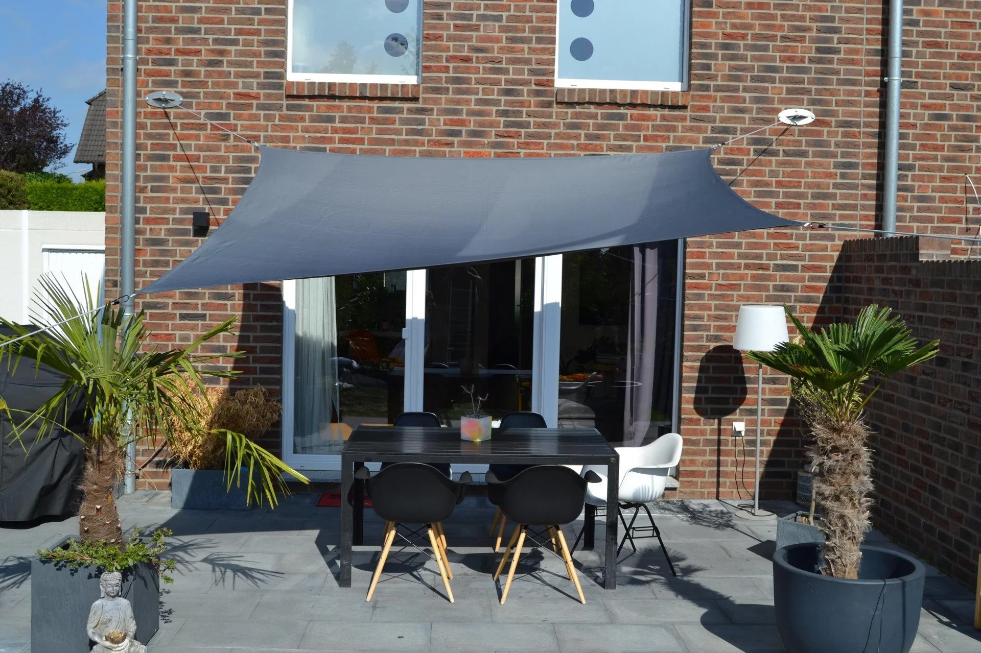 Viereck-Sonnensegel wasserabweisend anthrazit 250 x 300cm - 7