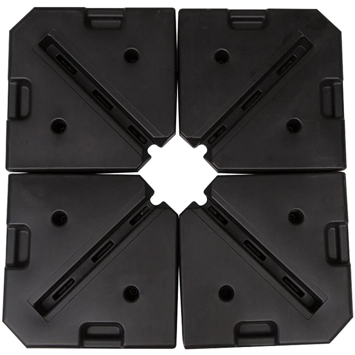 Sonnenschirmgewicht 4-teilig, schwarz - 1