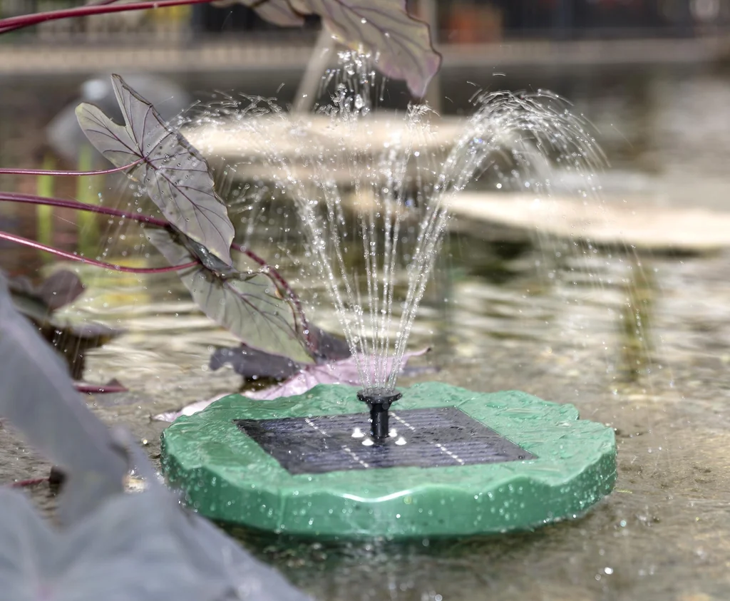 Solarfontäne Lilie mit Fernbedienung - 5