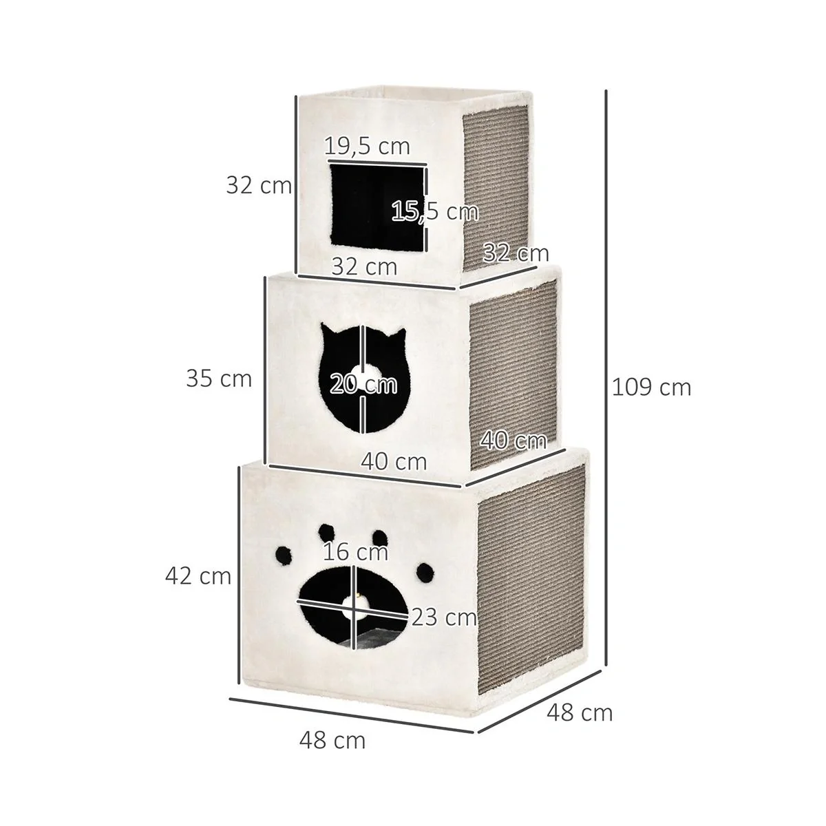 Kratztonne für Katzen Katzenkratzb - 4