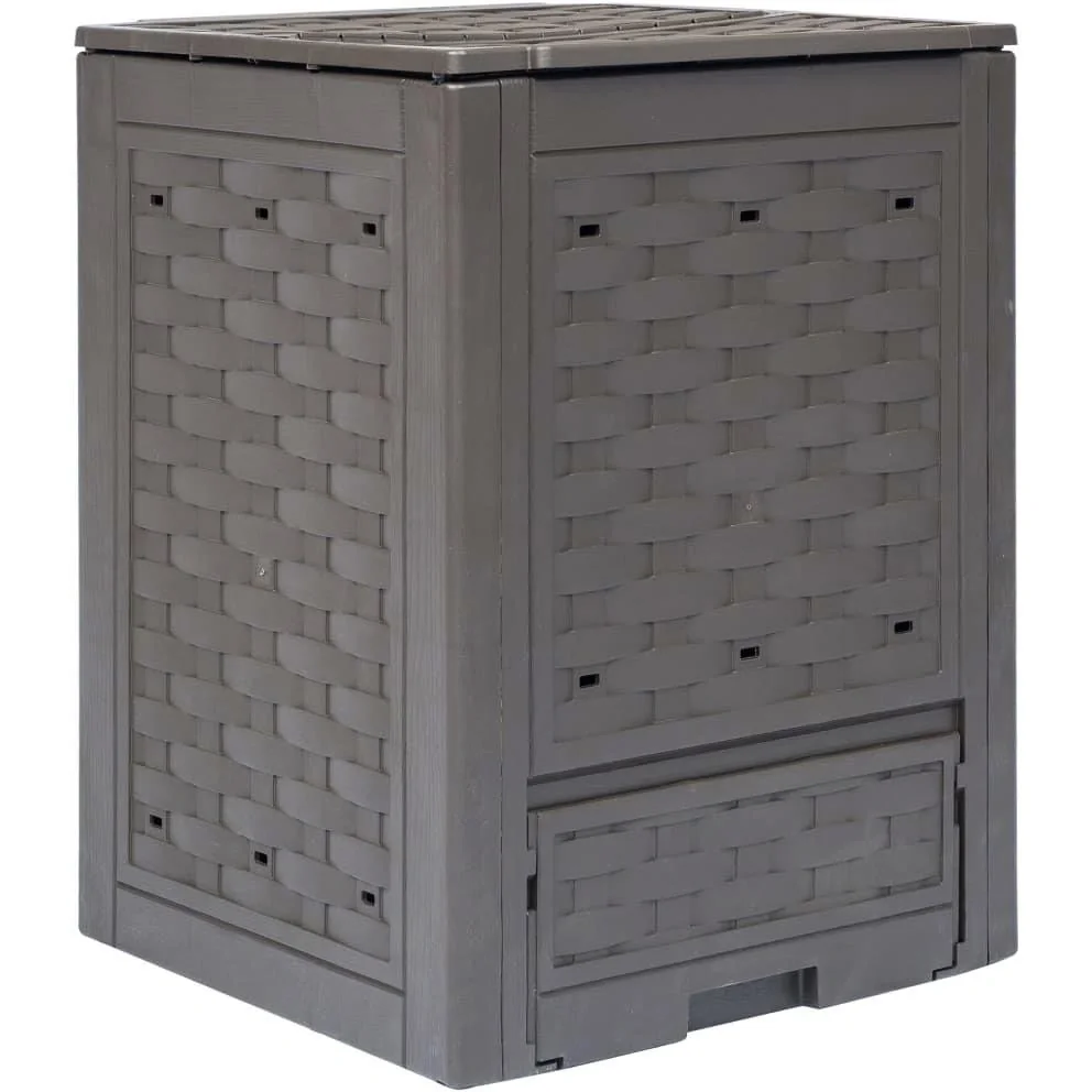 Komposttonne 300 L 60x60x83 cm braun - 1
