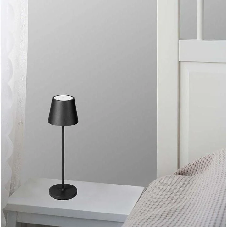 VT-7522 Tischleuchte - 3000K - Dimmbar über Touch - Wiederaufladbar - Schwarz- IP54 - 7