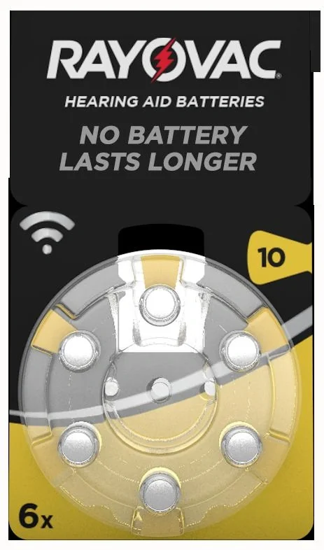 Zink-Luft Hörgeräte Batterie 10 (PR70), gelb - 6 Stück - 2