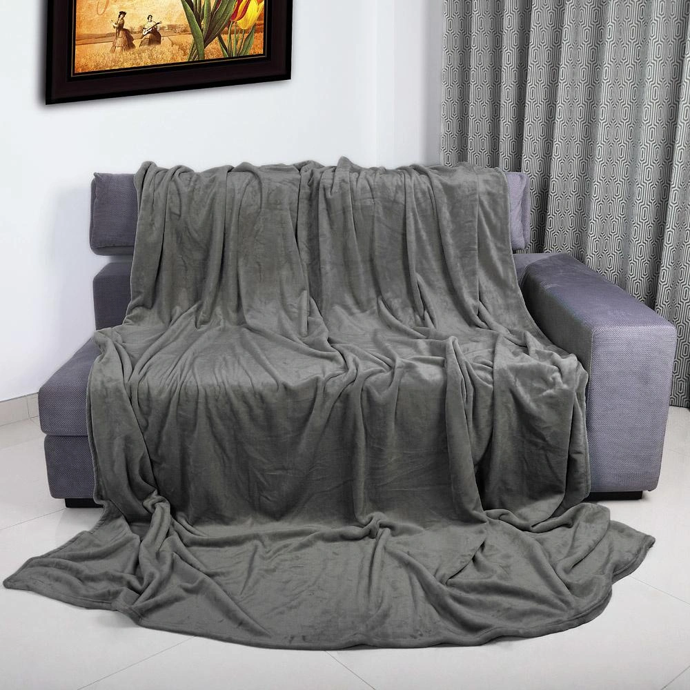 Decke 240x220cm - dunkelgrau - 3