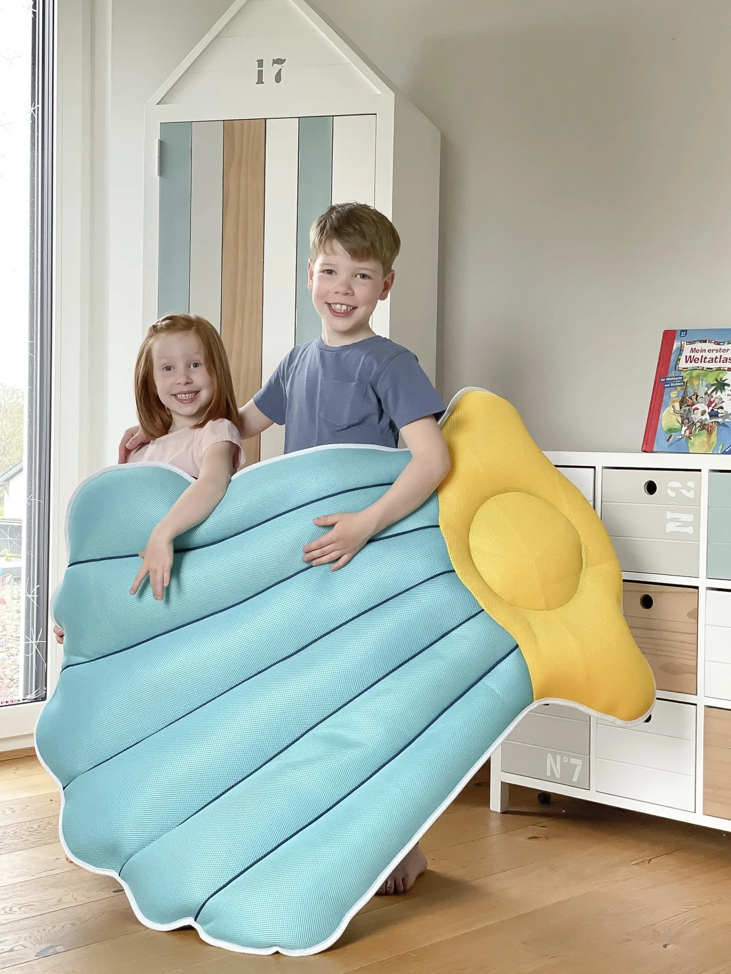 Pool Buddy Riesenmuschel türkis, orange - 7