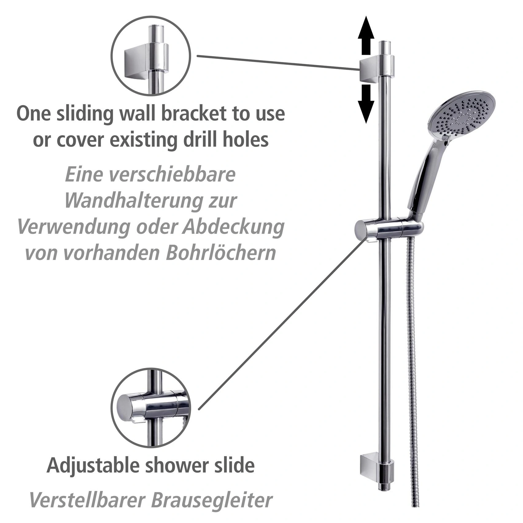 Brauseset Young Chrom, Länge Stange: 66 cm - 8