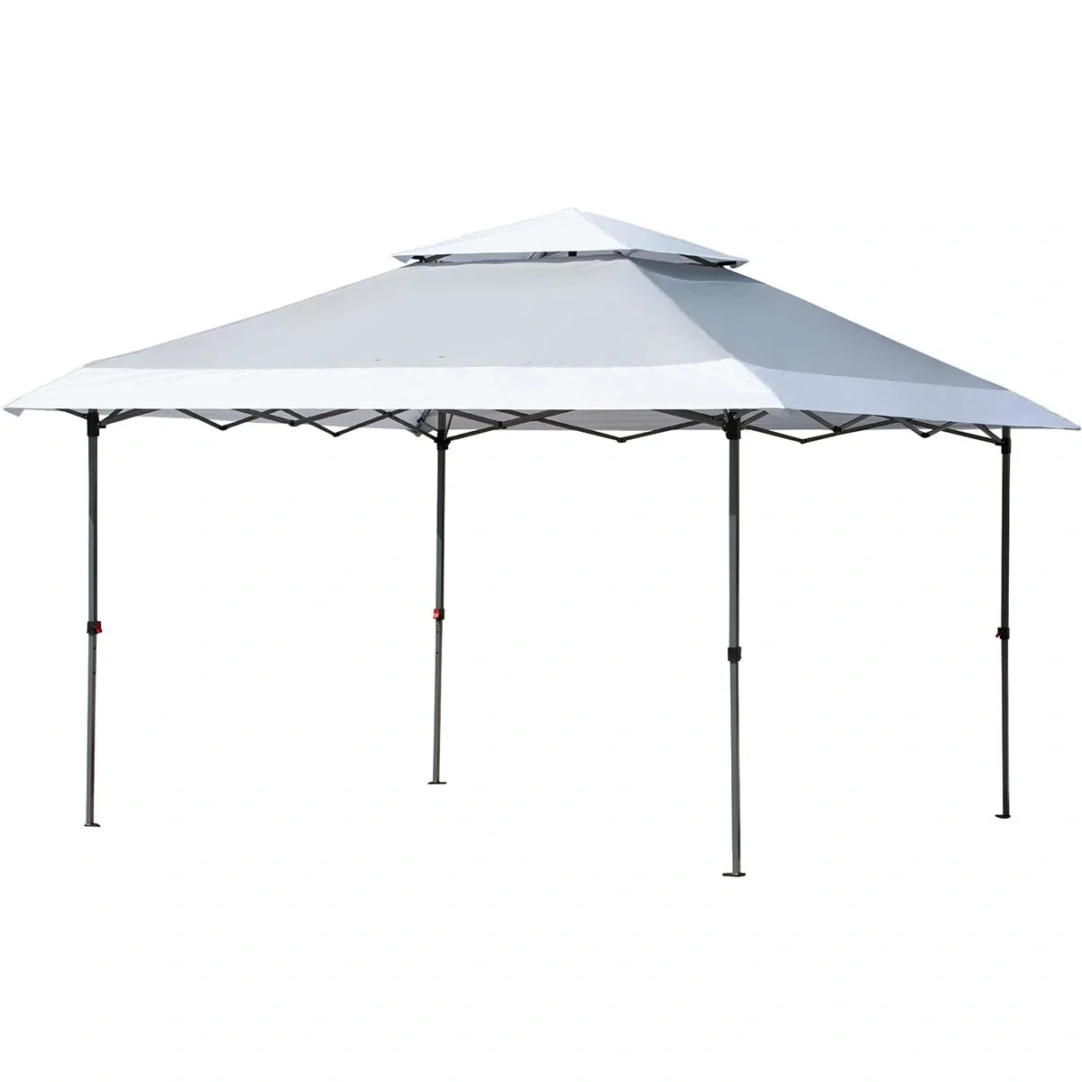 Pop-Up-Pavillon zusammenfaltbar hellgrau, weiß - 6
