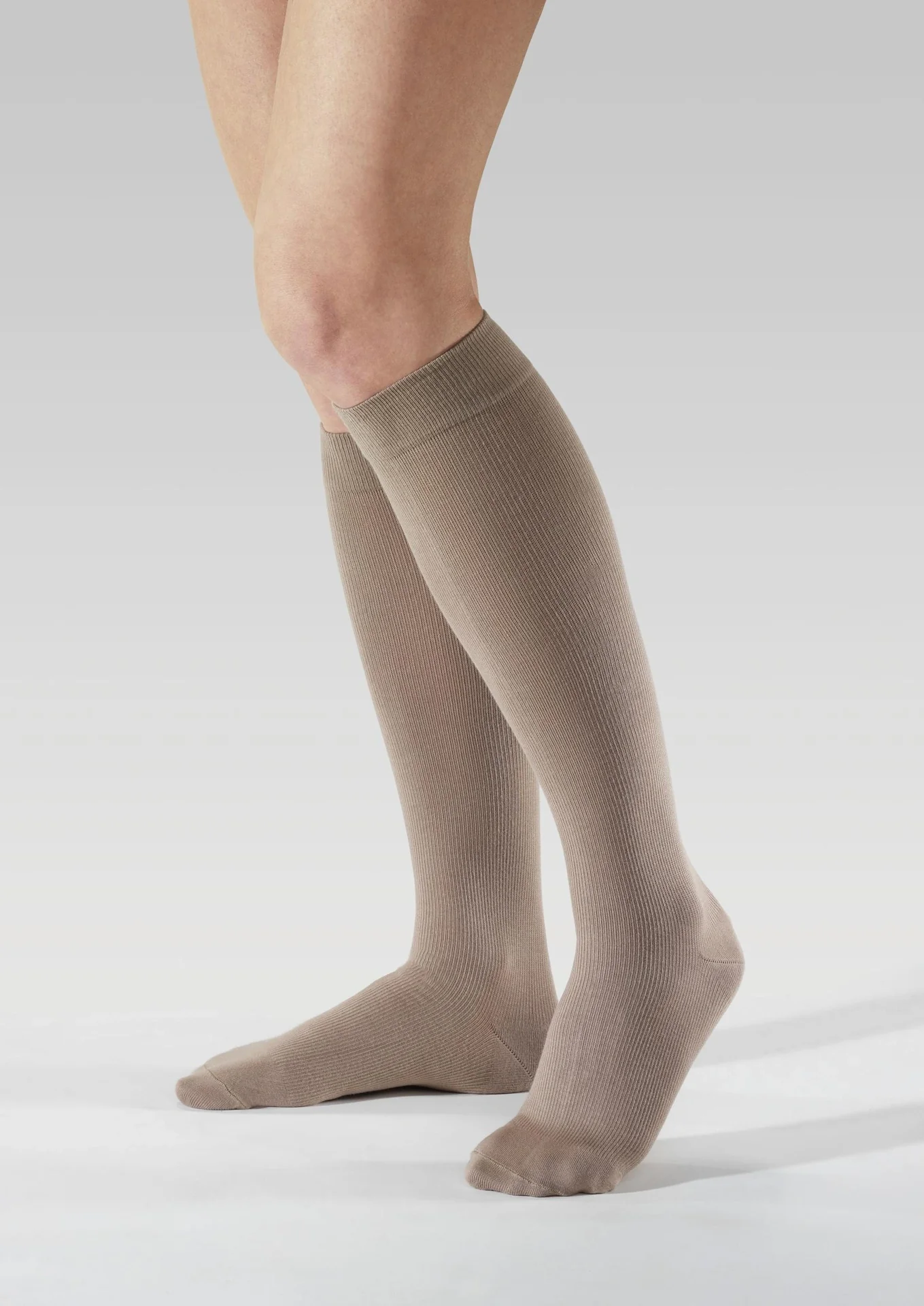 Stützstrümpfe, Baumwolle, 1er, Größe L (41-43), Beige - 2
