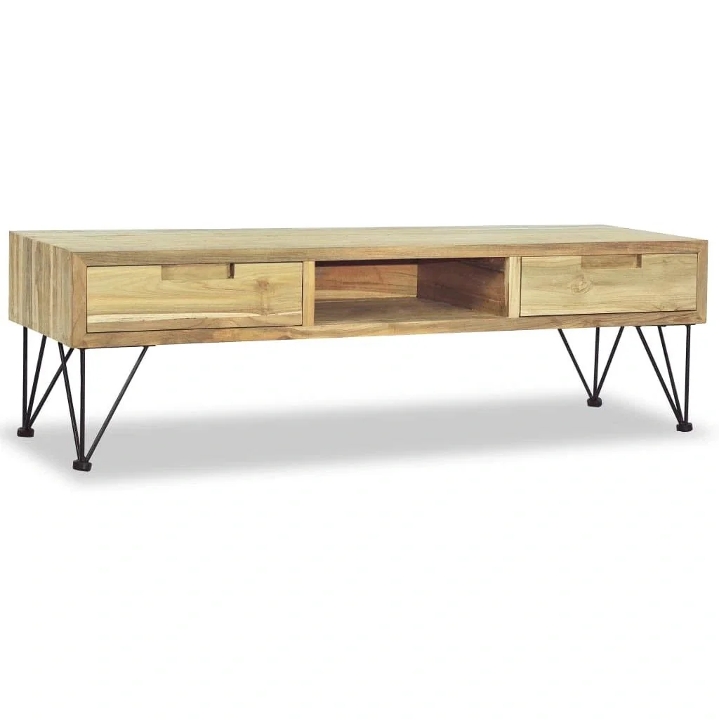 TV-Schrank 120x35x35 cm massiv Teak - 6