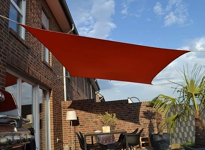 Viereck-Sonnensegel wasserabweisend teracotta  300 x 400cm - 4