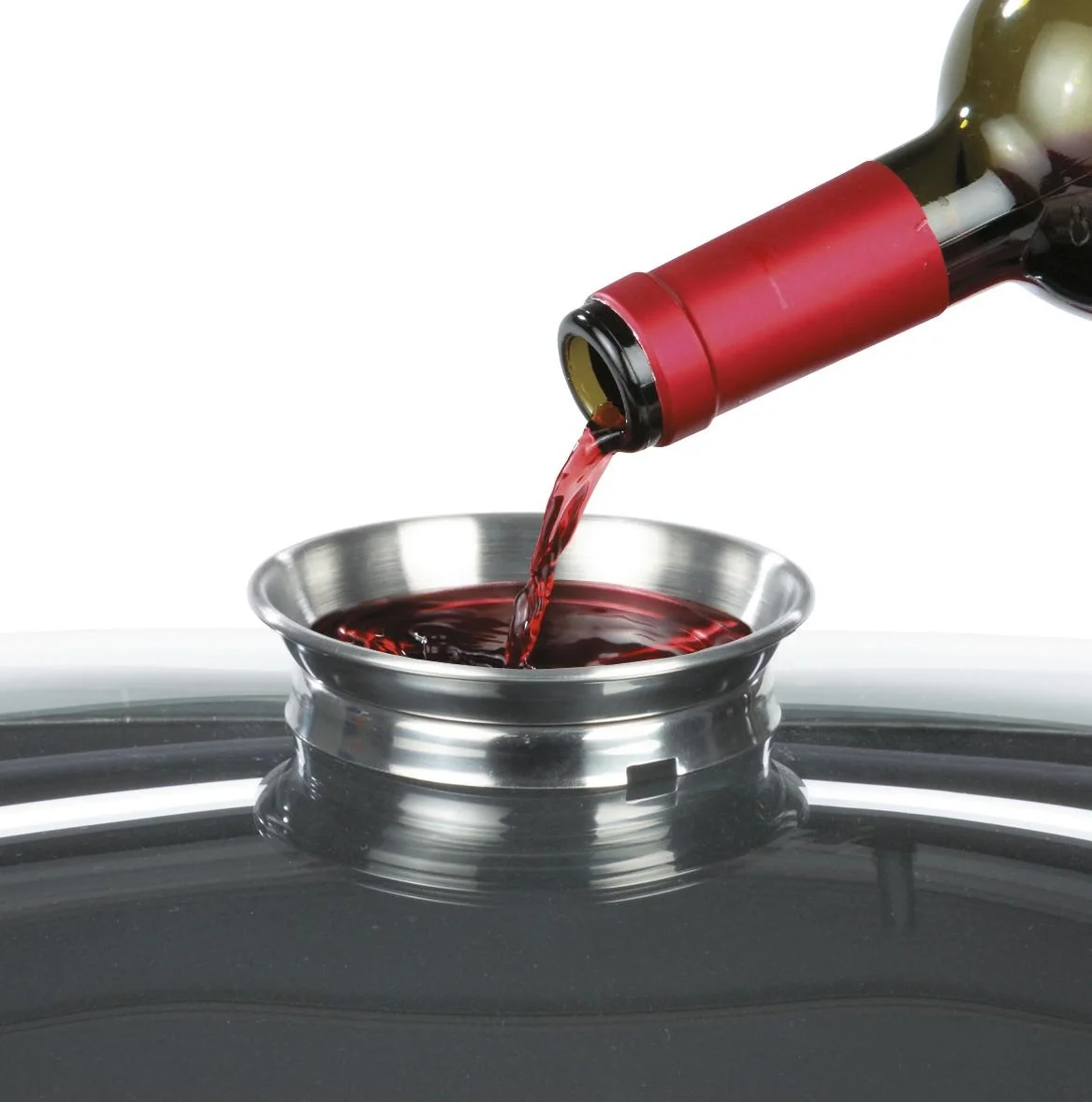 Ovaler Edelstahlbräter 3in1 - 8,5L Bräter + 4 L Deckel + Aromaventil-Deckel - 3