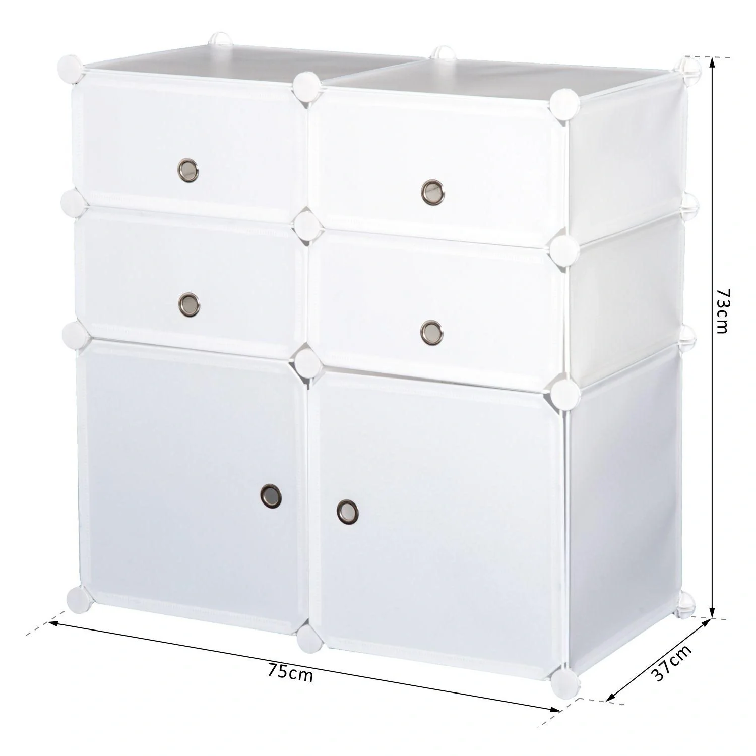 Kleiderschrank, weiß - 8